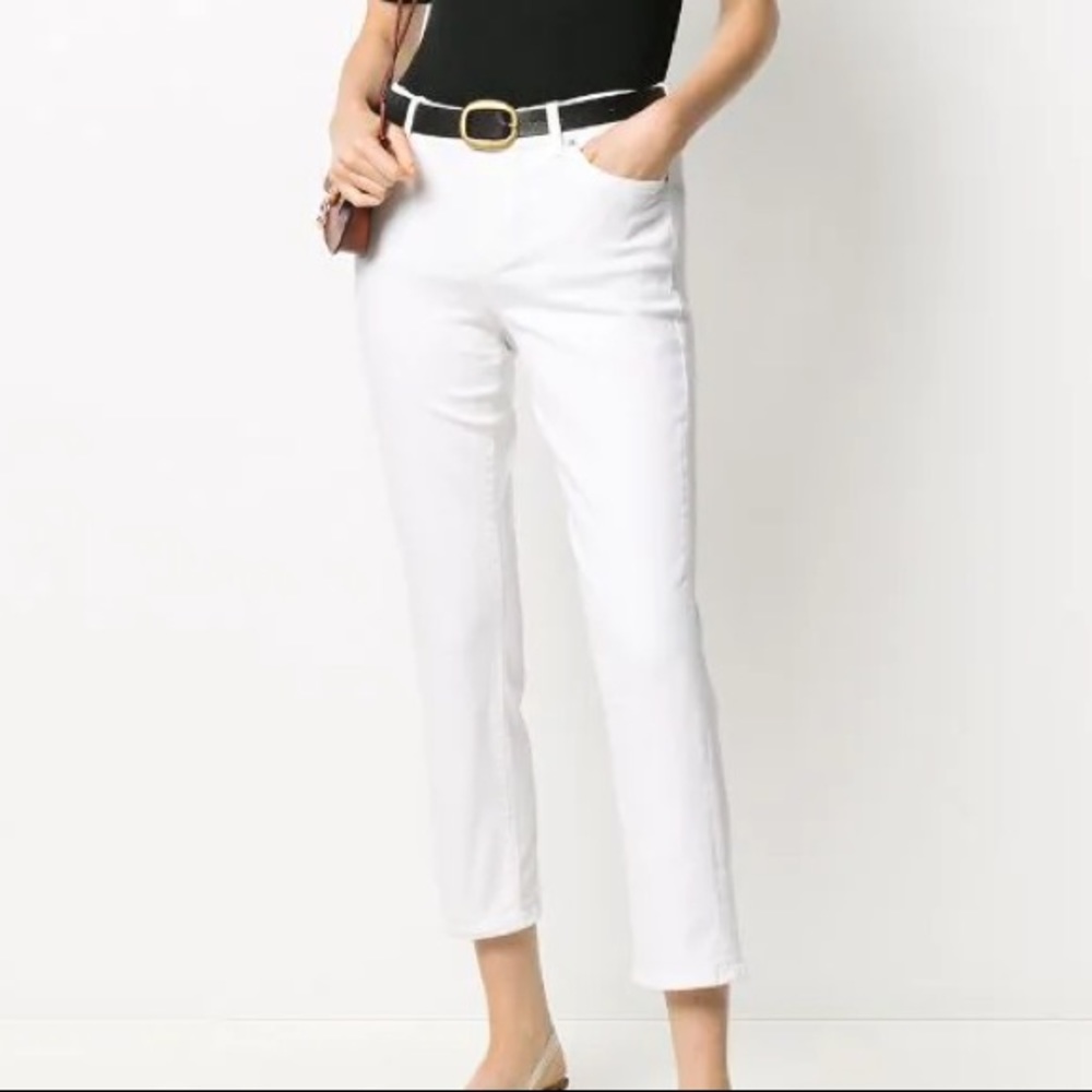 Lauren Ralph Lauren Cropped White Jeans